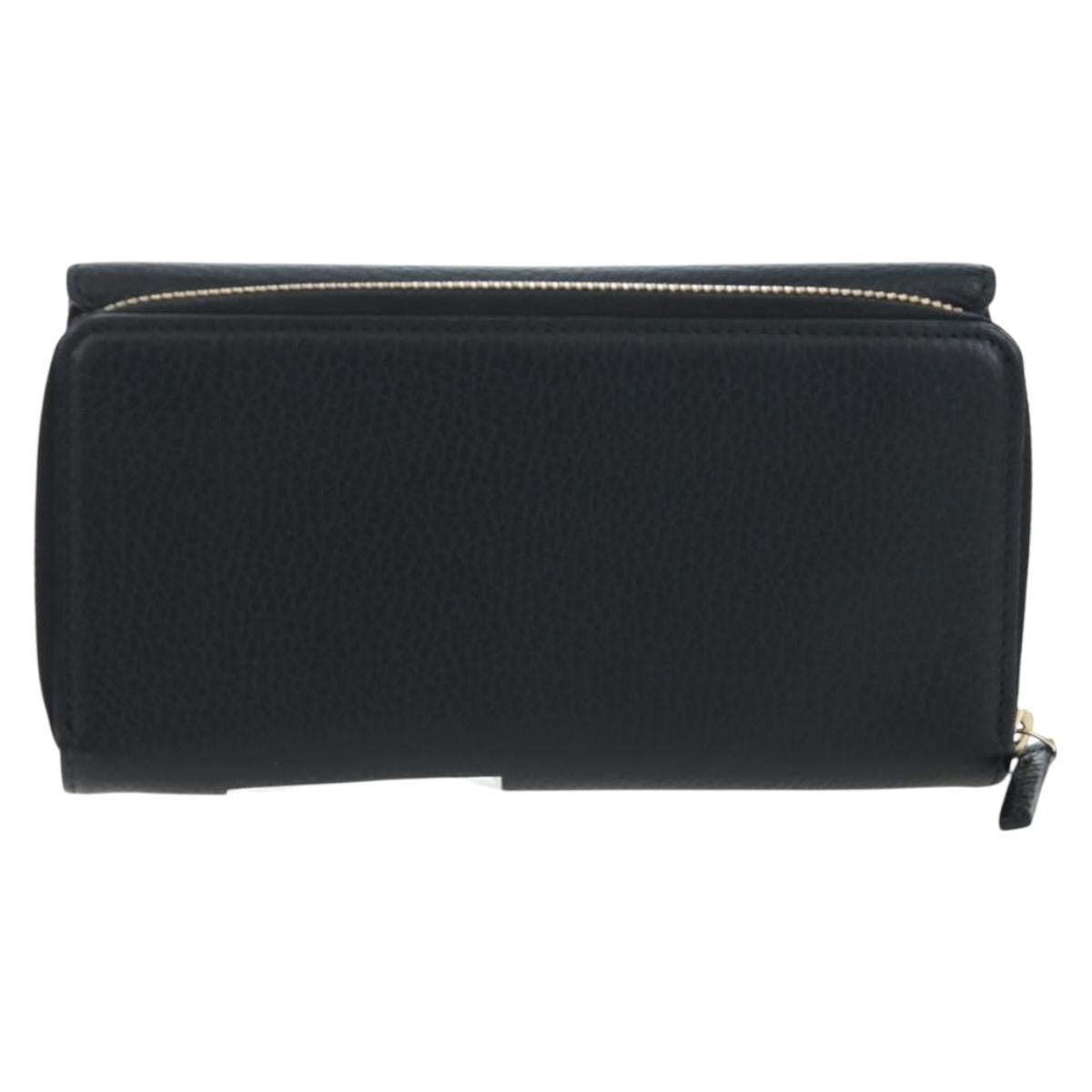 GUCCI Interlocking Round Long Wallet Leather Outlet Black 449397 Auth am12188V - Jerrillo image 2