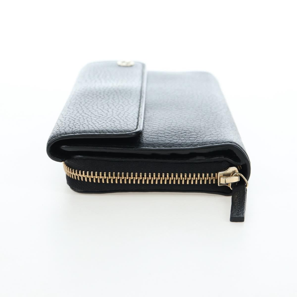 GUCCI Interlocking Round Long Wallet Leather Outlet Black 449397 Auth am12188V - Jerrillo image 3
