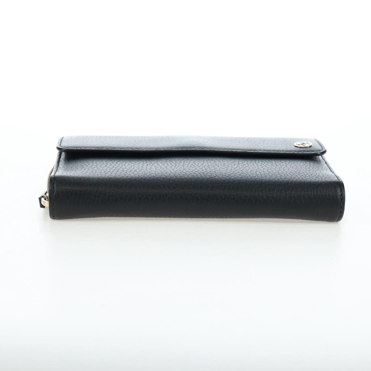 GUCCI Interlocking Round Long Wallet Leather Outlet Black 449397 Auth am12188V - Jerrillo image 6