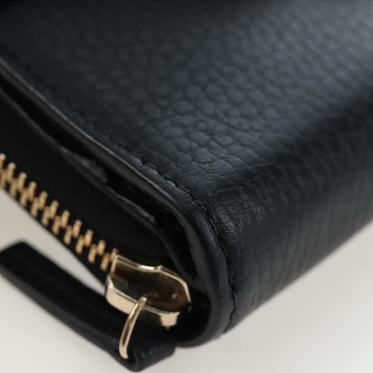 GUCCI Interlocking Round Long Wallet Leather Outlet Black 449397 Auth am12188V - Jerrillo image 7