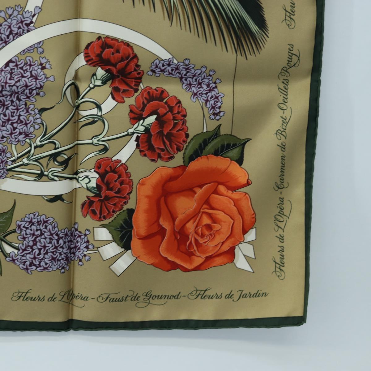 HERMES Carre 90 Scarf Silk Beige Green Auth am12194M - Jerrillo image 10