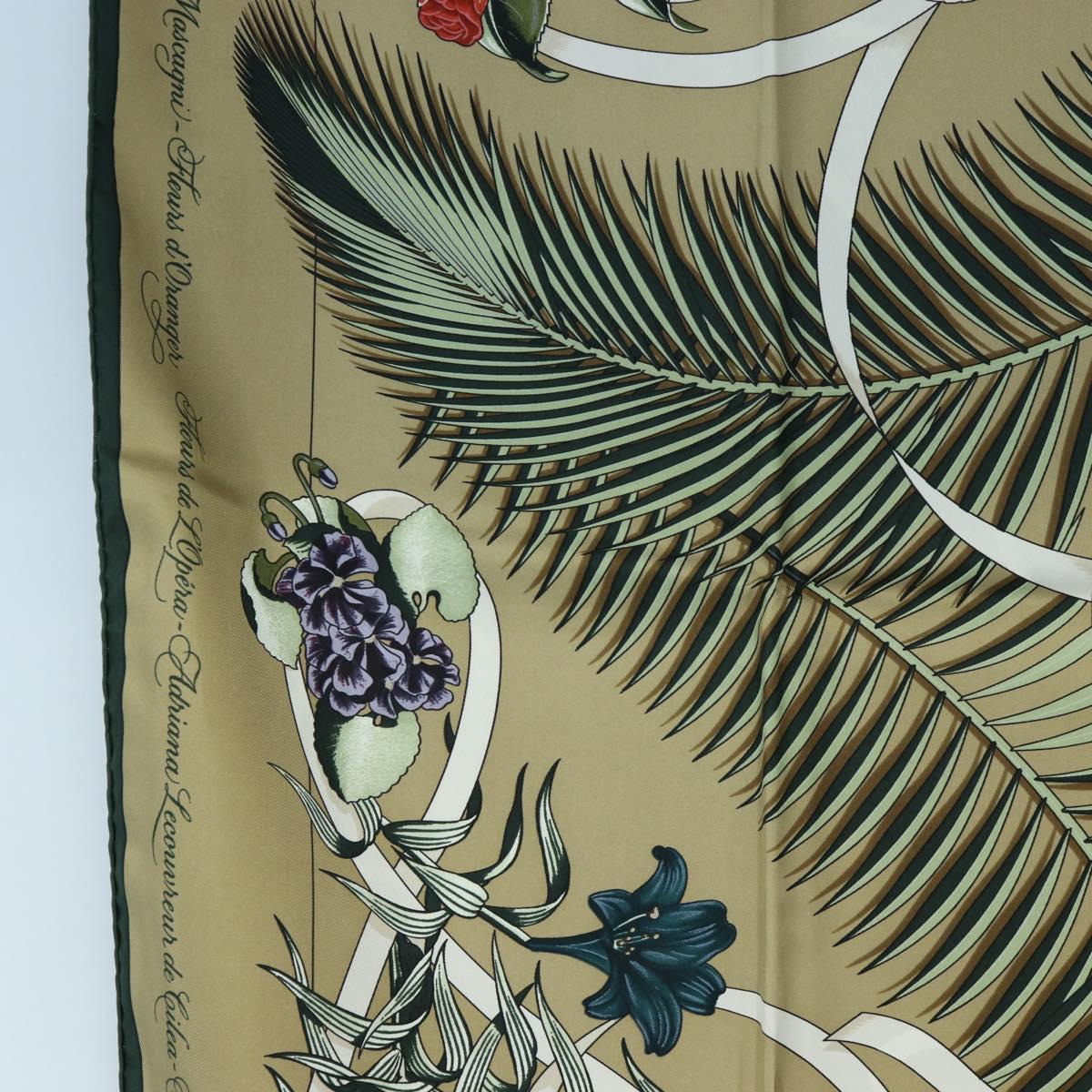 HERMES Carre 90 Scarf Silk Beige Green Auth am12194M - Jerrillo image 5