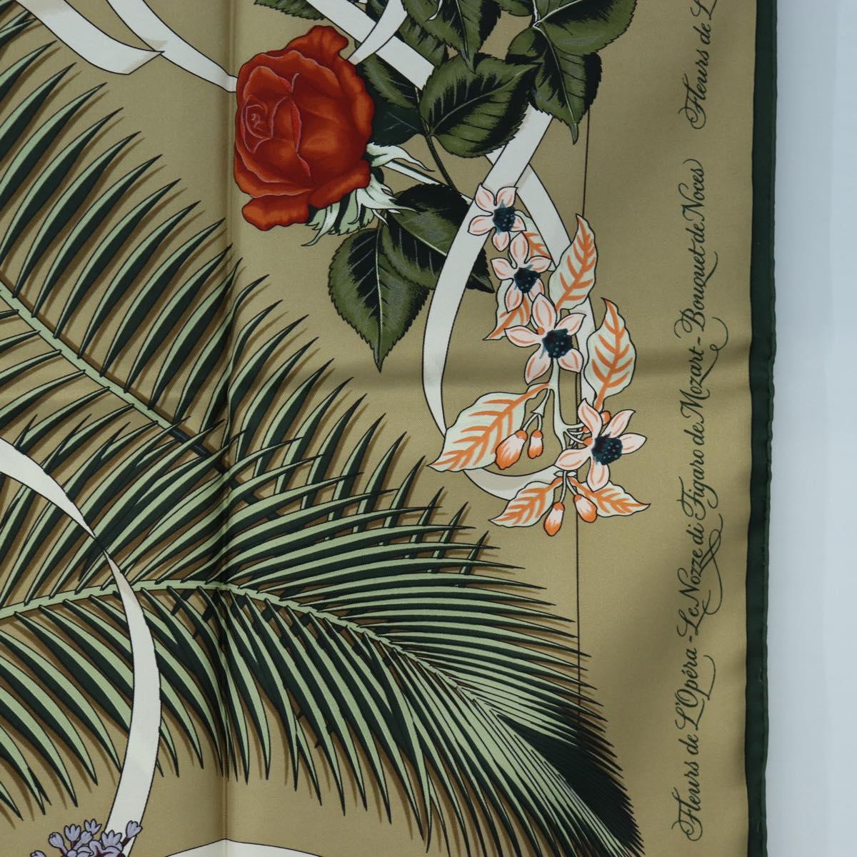 HERMES Carre 90 Scarf Silk Beige Green Auth am12194M - Jerrillo image 7
