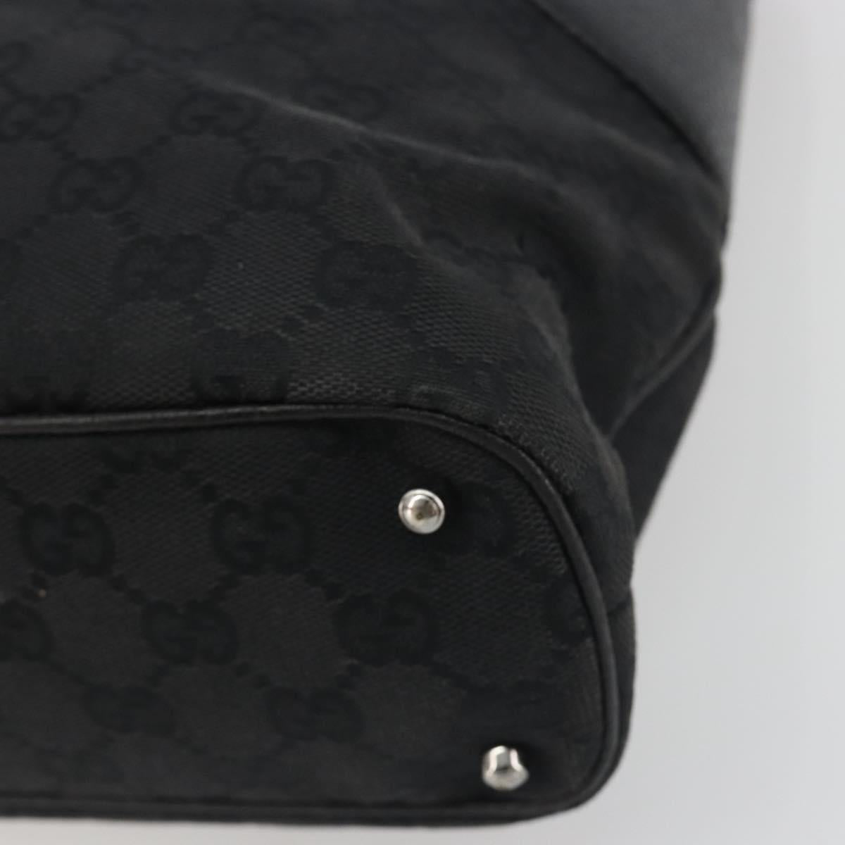 GUCCI GG Canvas Tote Bag Black Silver 113016 Auth am12219A - Jerrillo image 10