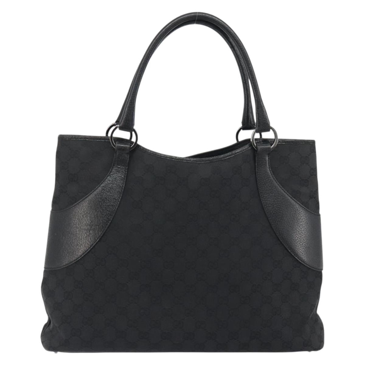 GUCCI GG Canvas Tote Bag Black Silver 113016 Auth am12219A - Jerrillo image 3