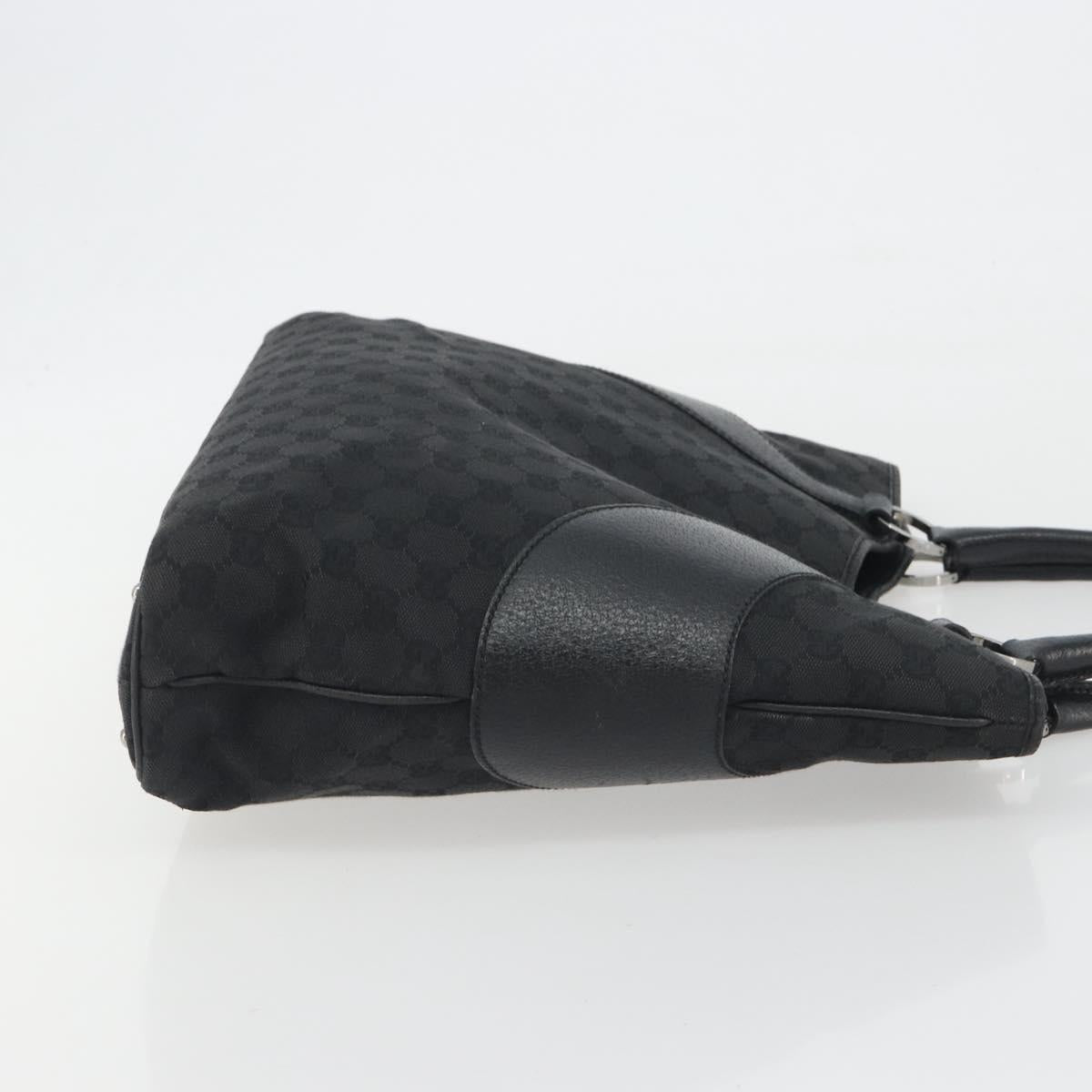 GUCCI GG Canvas Tote Bag Black Silver 113016 Auth am12219A - Jerrillo image 4