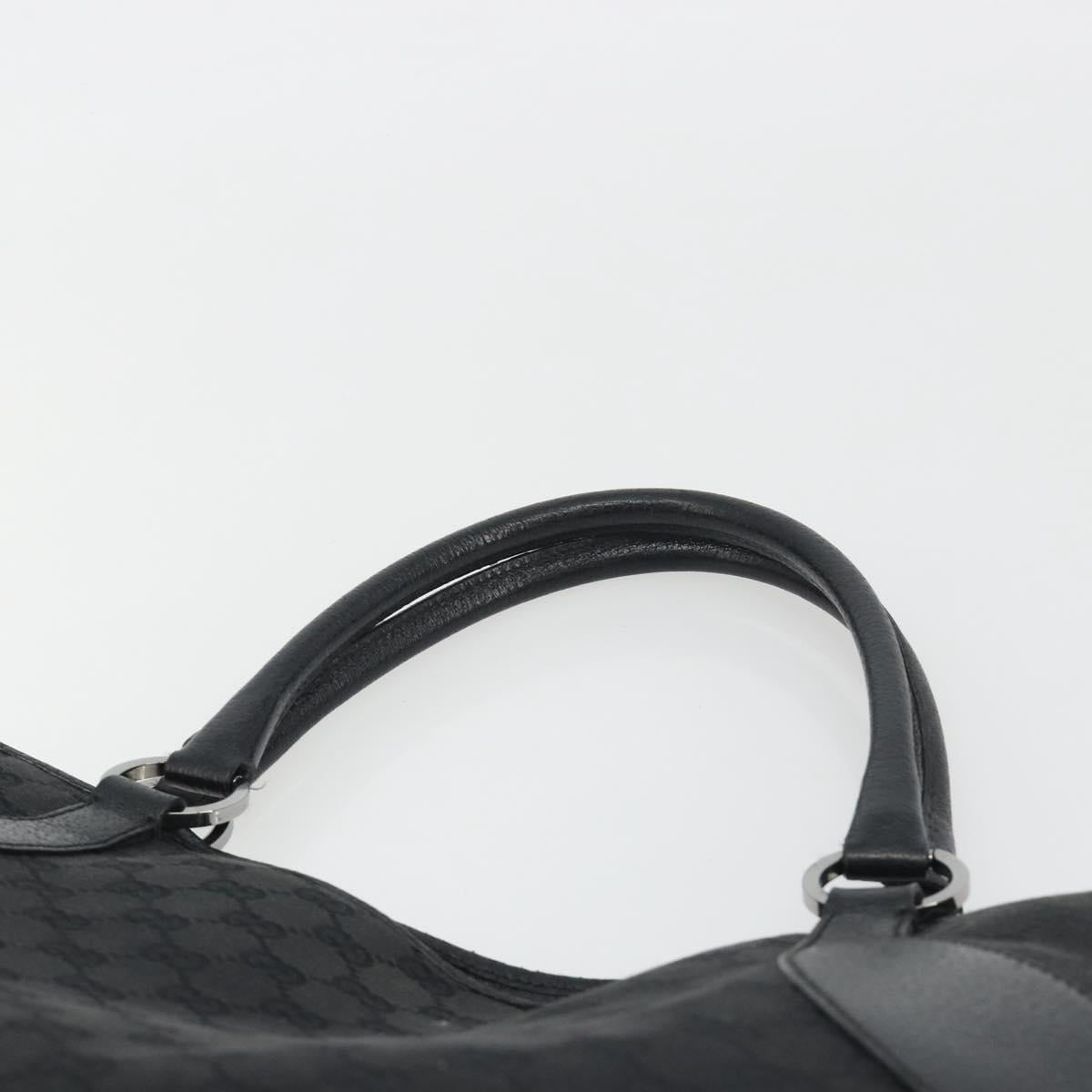 GUCCI GG Canvas Tote Bag Black Silver 113016 Auth am12219A - Jerrillo image 8