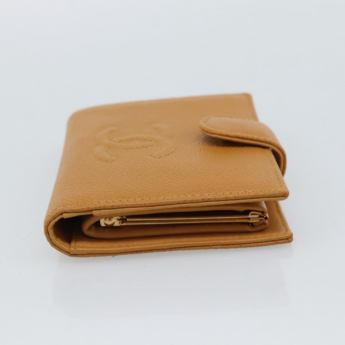 CHANEL Compact Wallet Caviar Skin Brown Gold CC Auth am9835V - Jerrillo image 3