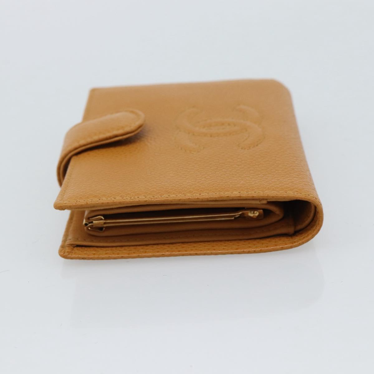 CHANEL Compact Wallet Caviar Skin Brown Gold CC Auth am9835V - Jerrillo image 4