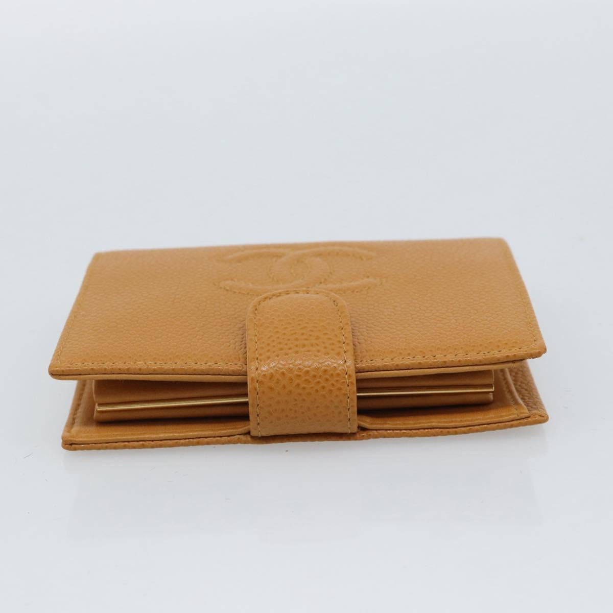 CHANEL Compact Wallet Caviar Skin Brown Gold CC Auth am9835V - Jerrillo image 5