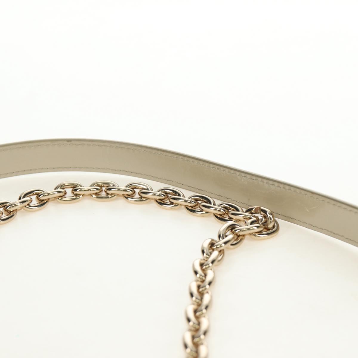 Christian Dior Montaigne Chain Bag Patent Leather Beige Gold Auth ar13976V - Jerrillo image 9