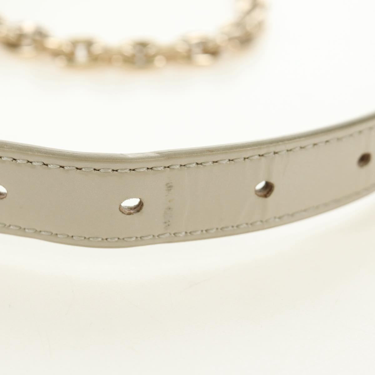 Christian Dior Montaigne Chain Bag Patent Leather Beige Gold Auth ar13976V - Jerrillo image 8