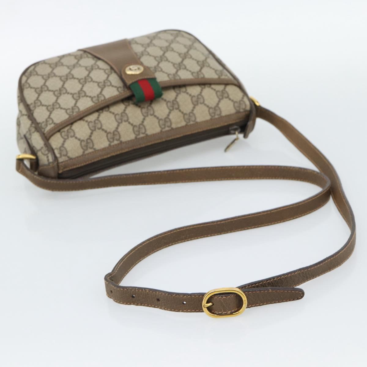 GUCCI GG Supreme Shoulder Bag PVC Leather Beige Gold 89 02 032 Auth ar14062 - Jerrillo image 7