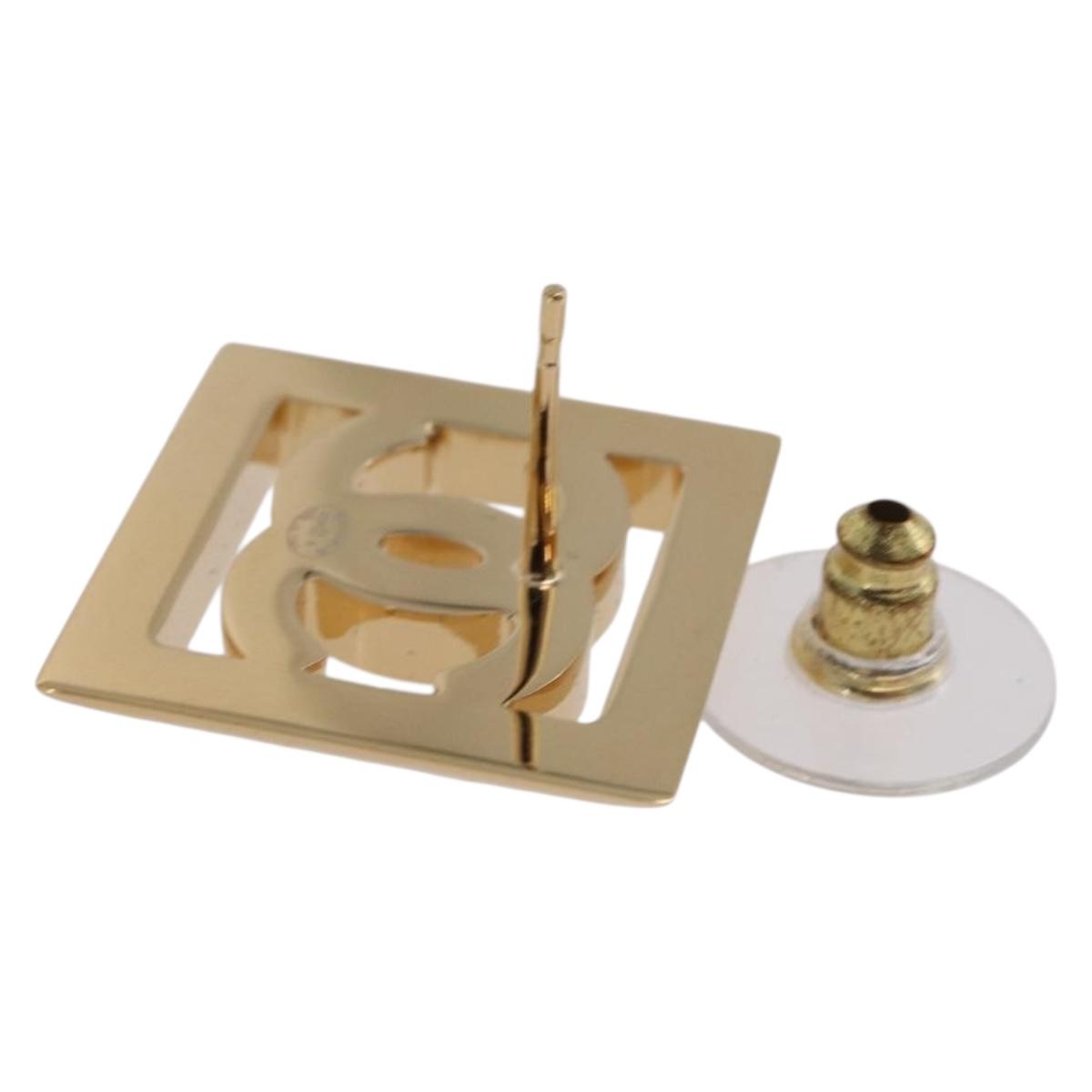 Orecchini CHANEL in metallo color oro con logo CC bianco, autentici ar14117M - Jerrillo image 9