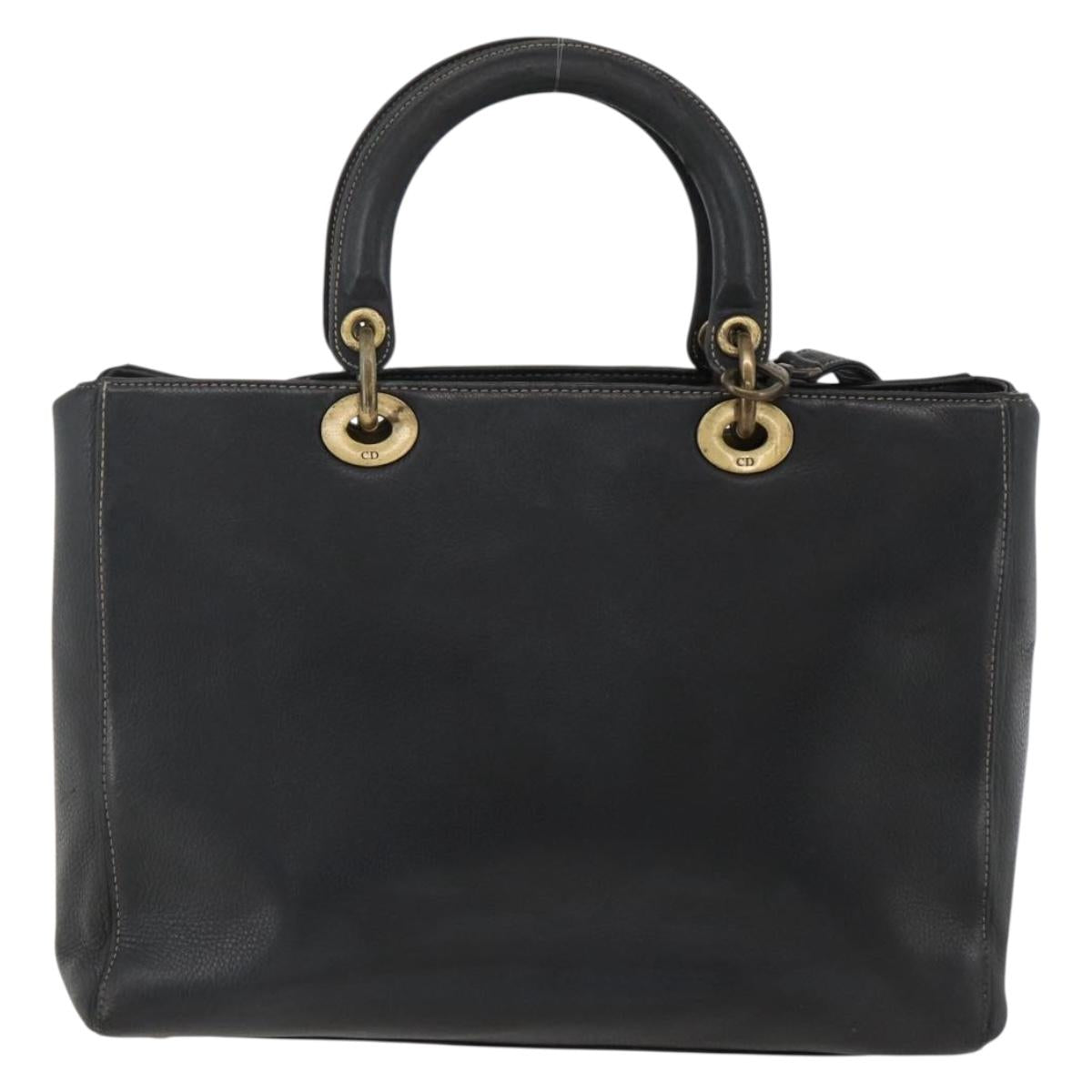 Borsa tote Christian Dior Lady Dior in pelle, 2 vie, nera e oro, autentica ARZ701 - Jerrillo image 2
