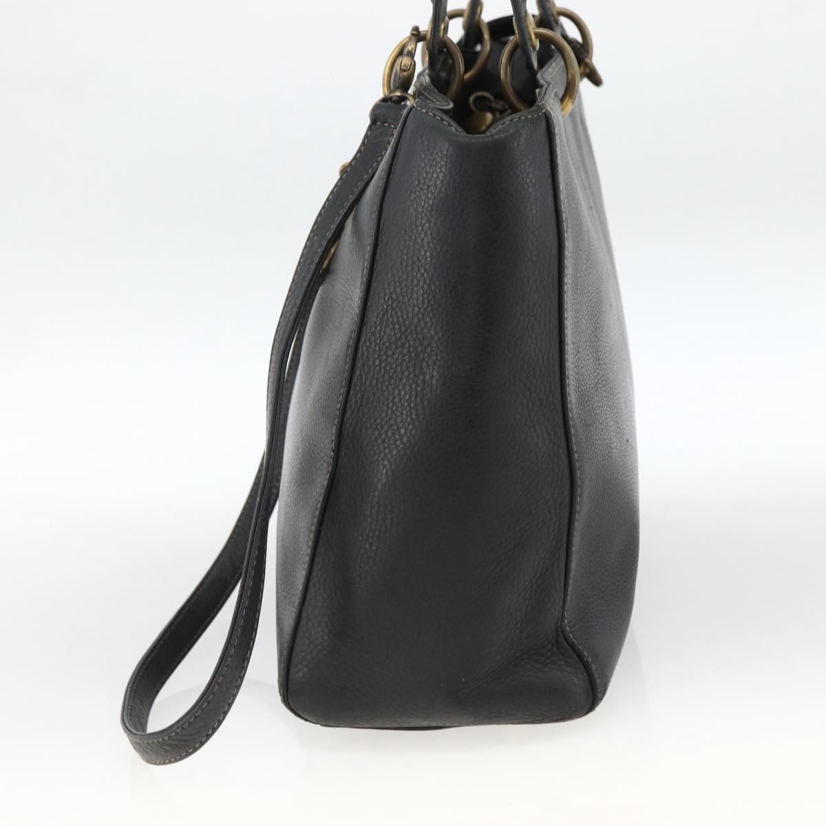 Borsa tote Christian Dior Lady Dior in pelle, 2 vie, nera e oro, autentica ARZ701 - Jerrillo image 3