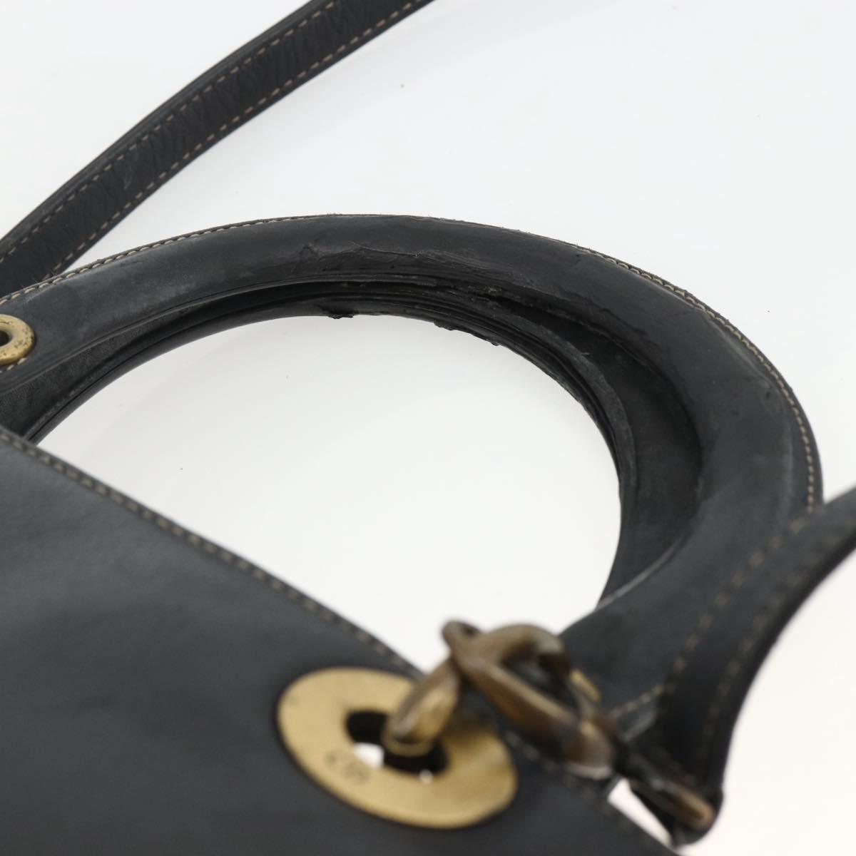 Borsa tote Christian Dior Lady Dior in pelle, 2 vie, nera e oro, autentica ARZ701 - Jerrillo image 8