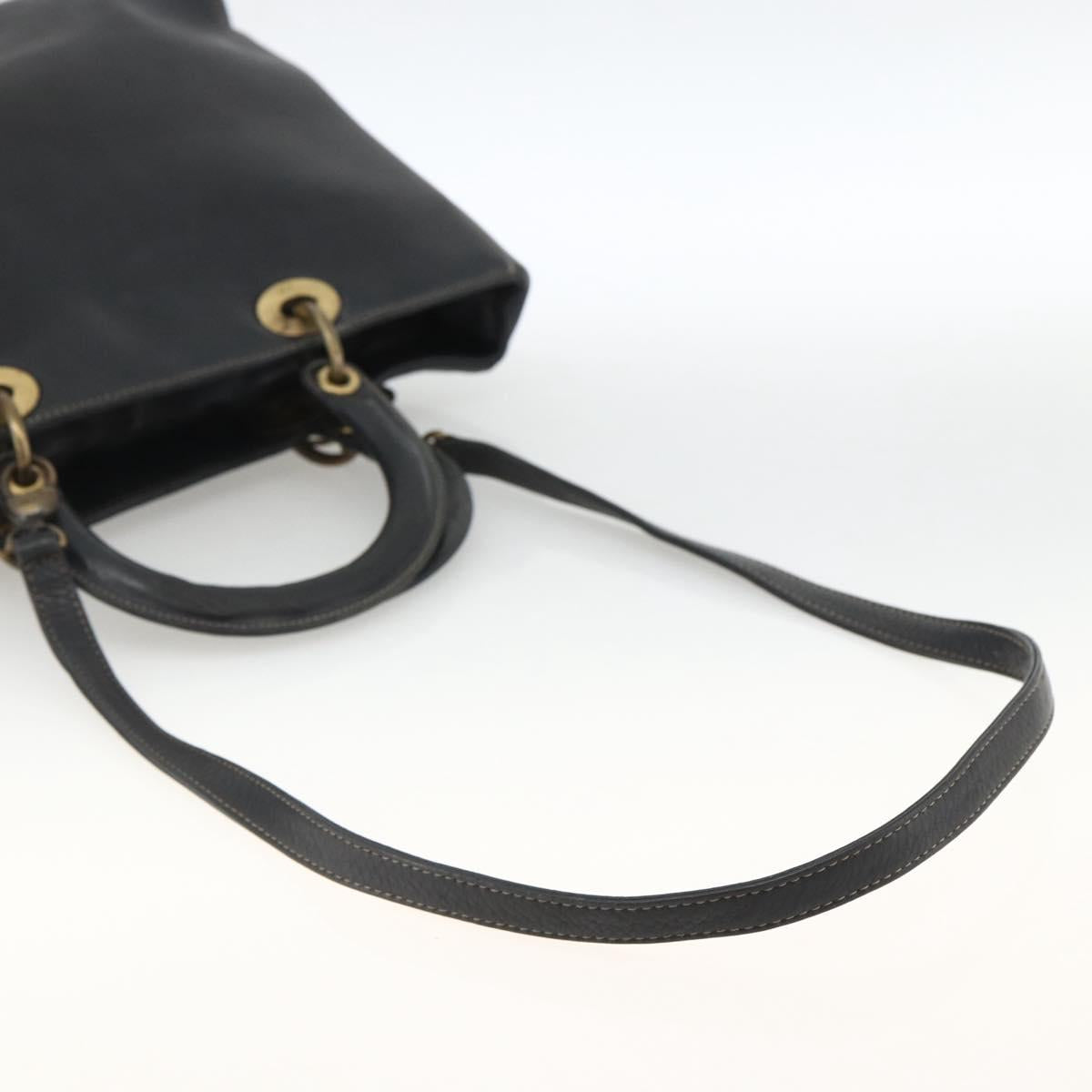 Borsa tote Christian Dior Lady Dior in pelle, 2 vie, nera e oro, autentica ARZ701 - Jerrillo image 9