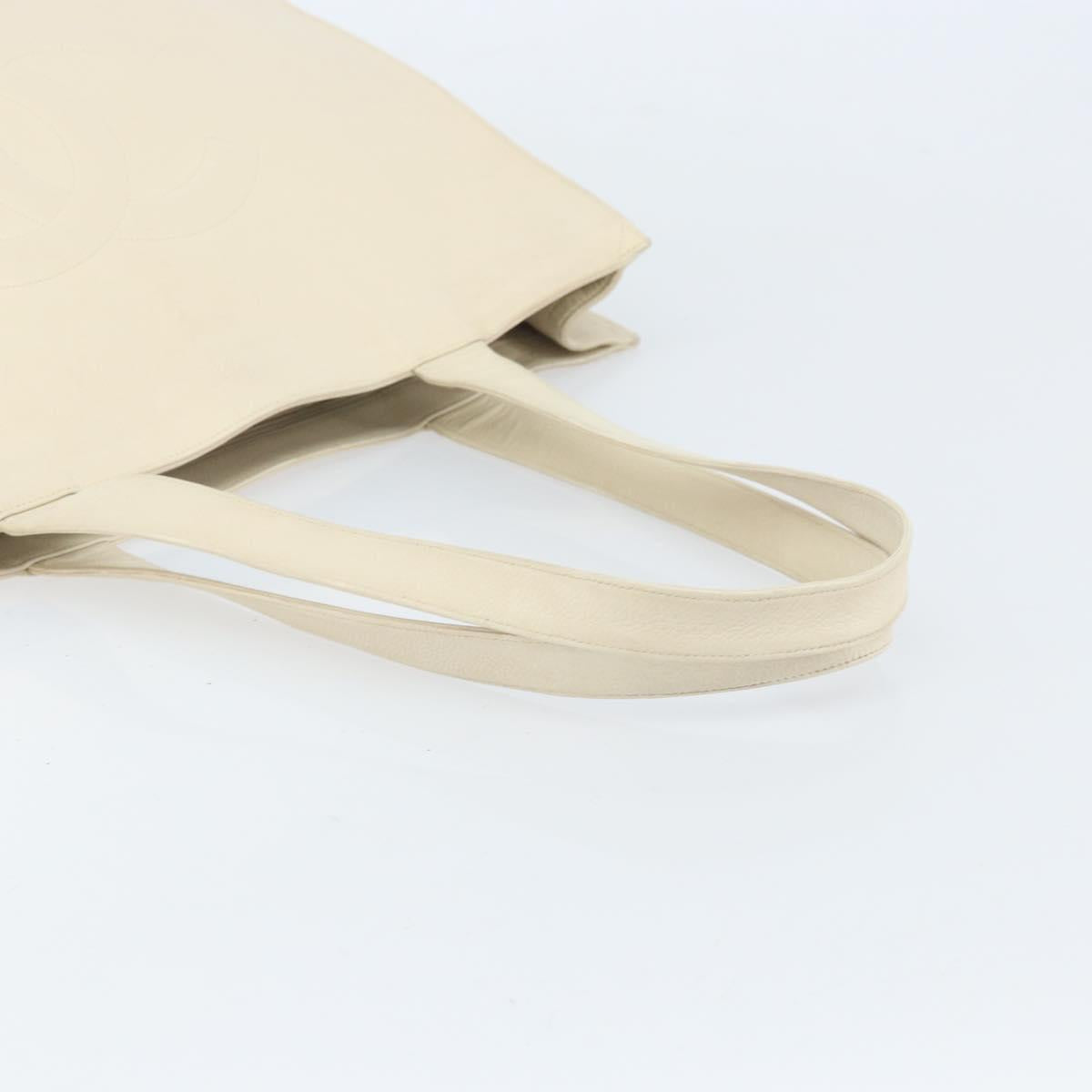 CHANEL Tote Bag Caviar Skin White CC Auth BA10649 - Jerrillo image 7