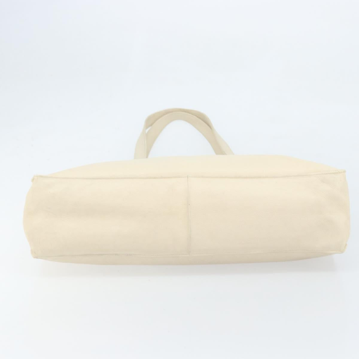 CHANEL Tote Bag Caviar Skin White CC Auth BA10649 - Jerrillo image 5