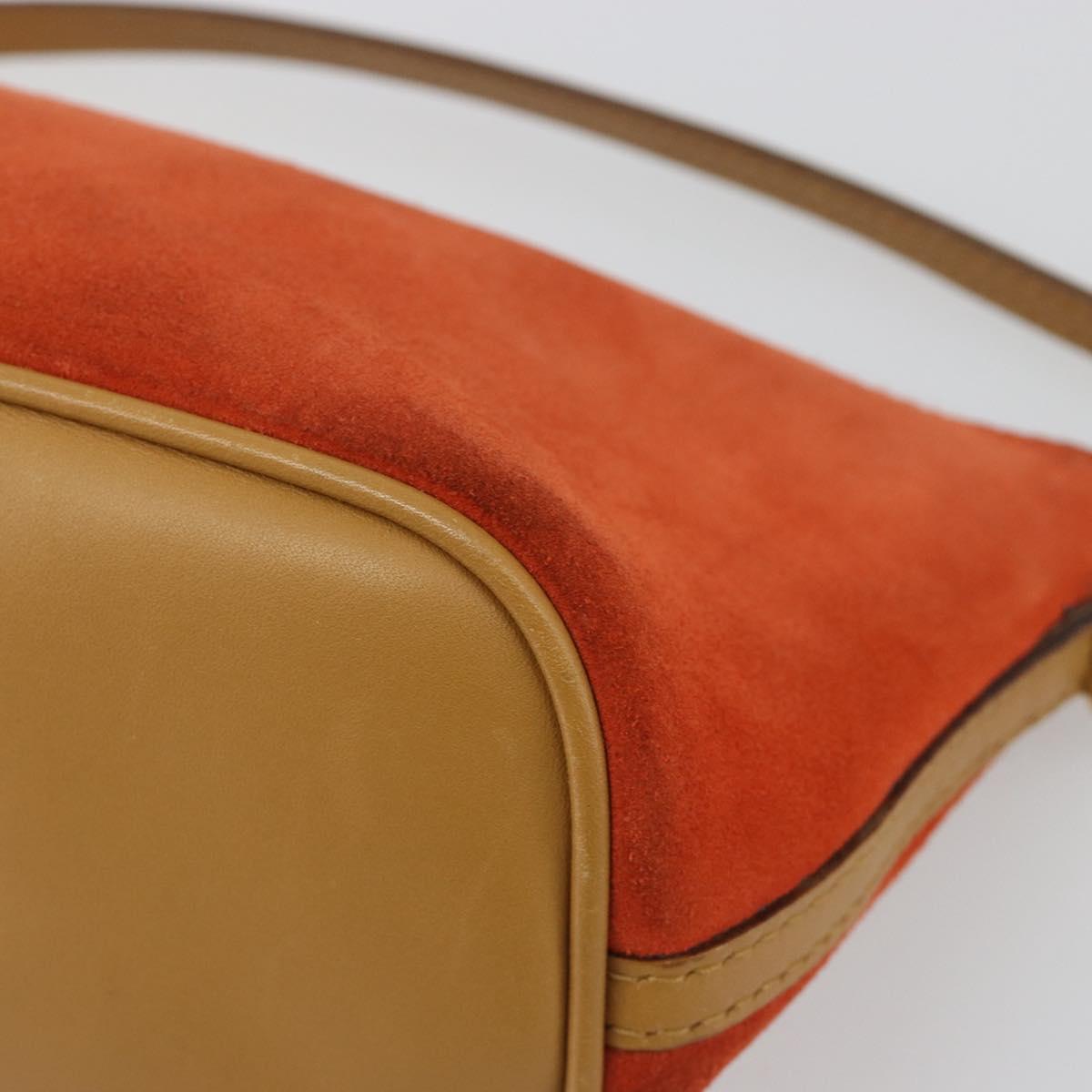 GUCCI Hand Bag Suede Orange Gold 039 1103 Auth BA13451 - Jerrillo image 9