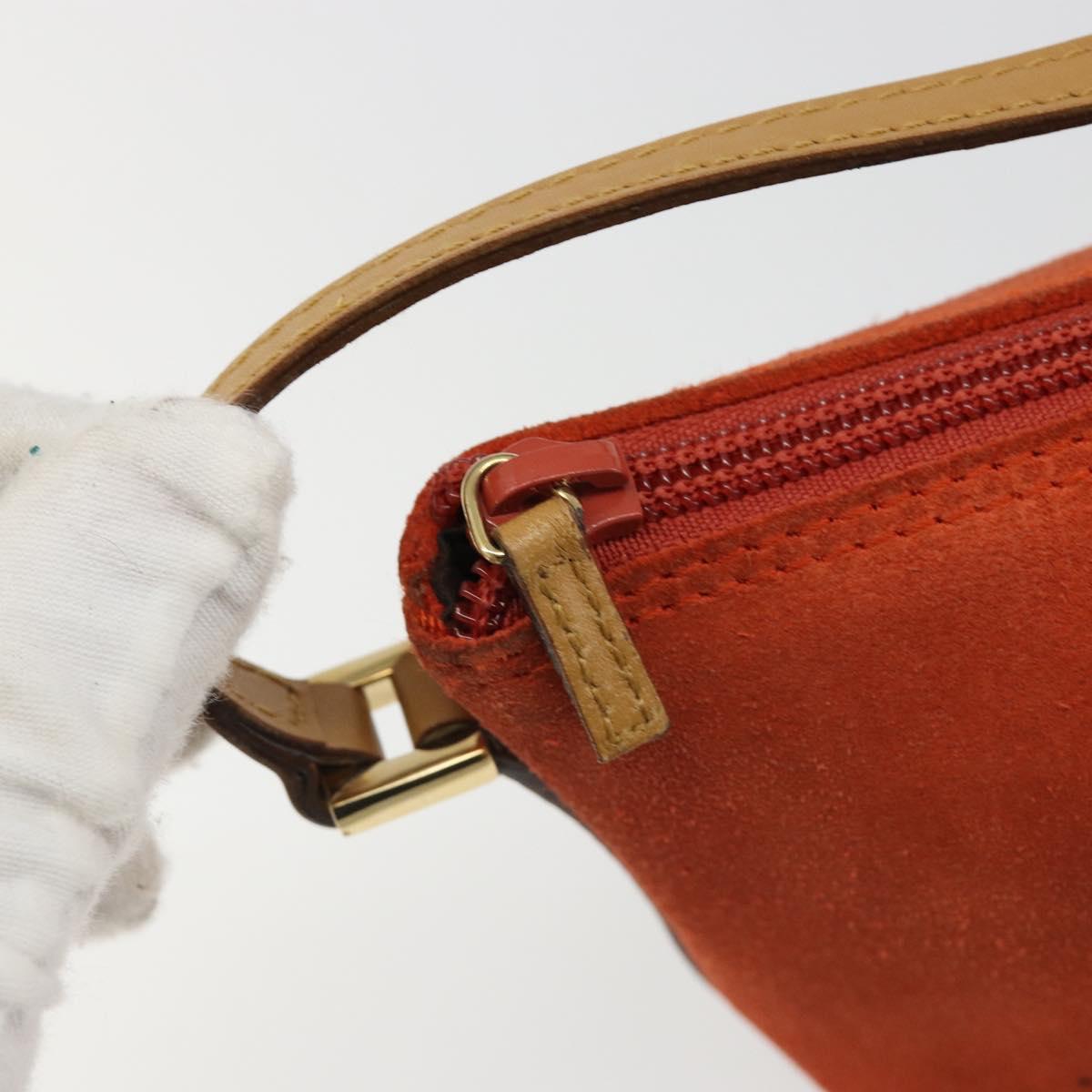 GUCCI Hand Bag Suede Orange Gold 039 1103 Auth BA13451 - Jerrillo image 10