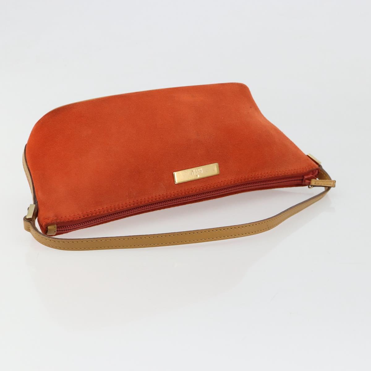 GUCCI Hand Bag Suede Orange Gold 039 1103 Auth BA13451 - Jerrillo image 7