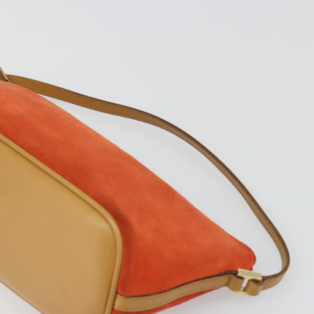 GUCCI Hand Bag Suede Orange Gold 039 1103 Auth BA13451 - Jerrillo image 8