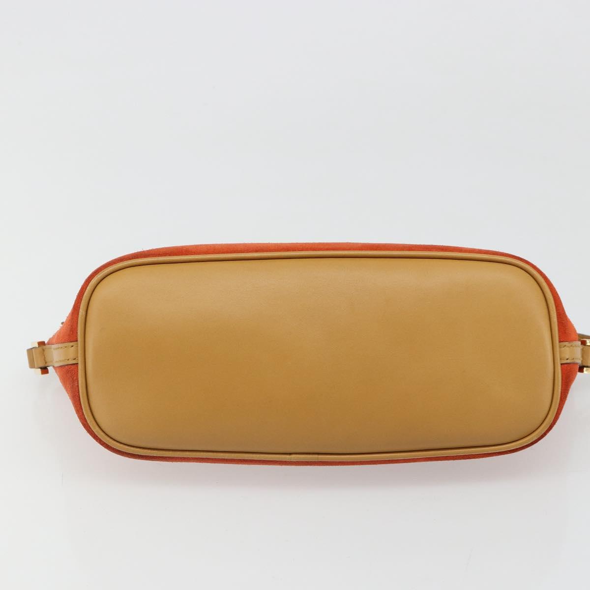 GUCCI Hand Bag Suede Orange Gold 039 1103 Auth BA13451 - Jerrillo image 5