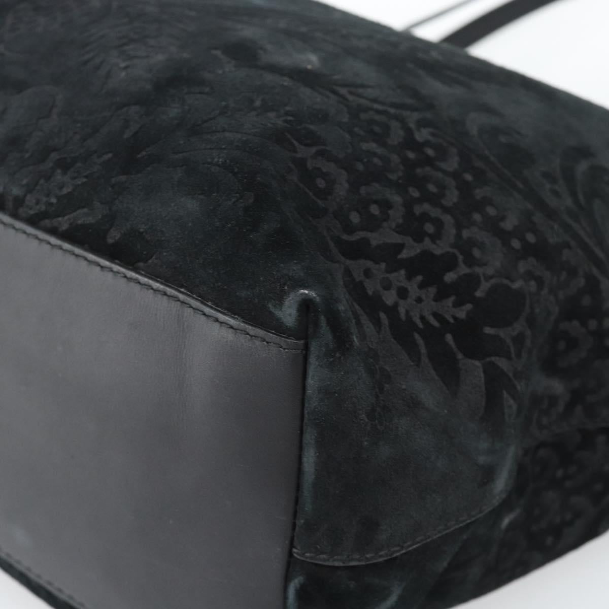 GUCCI Tote Bag Suede Black Gold 305585 Auth BA13459 - Jerrillo image 9