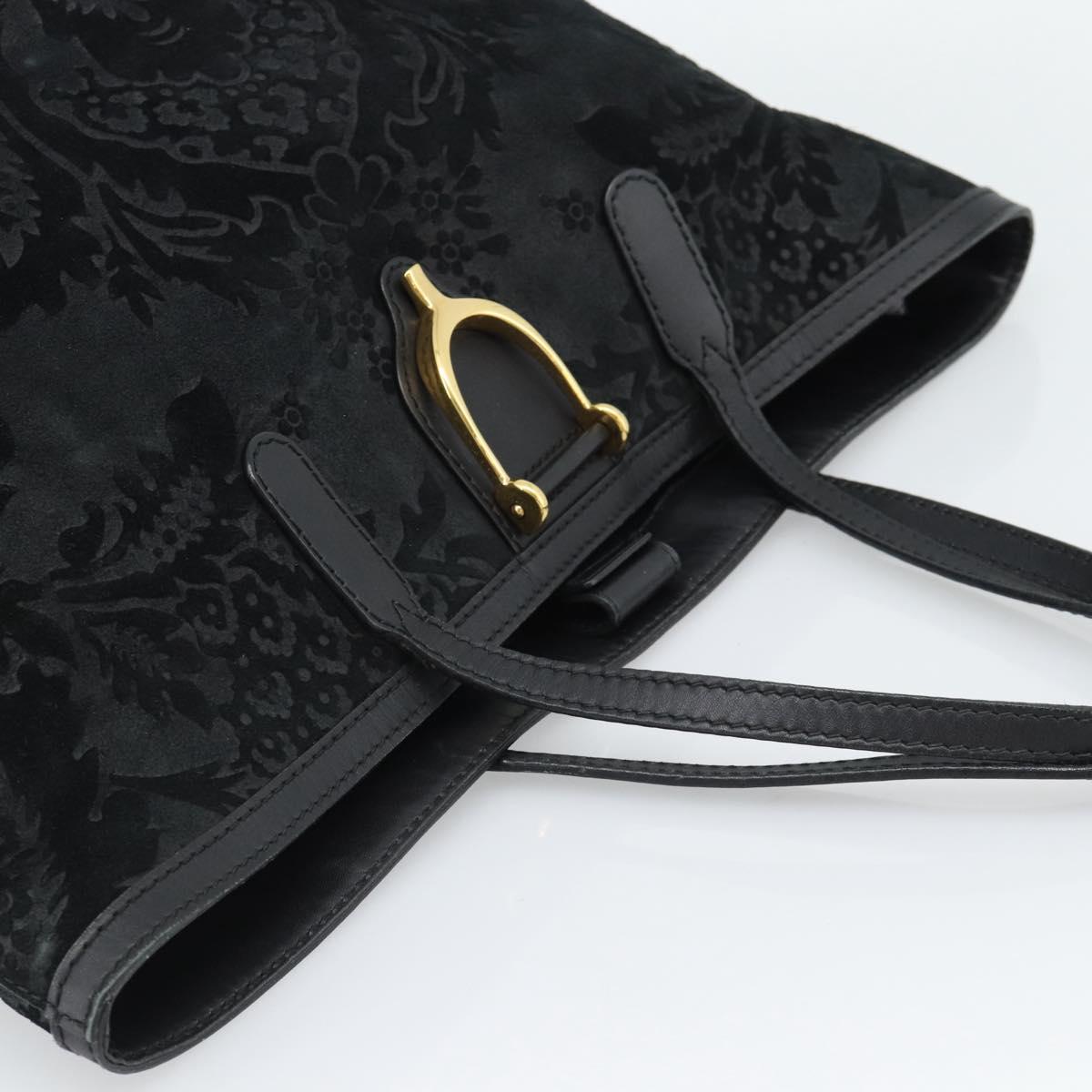 GUCCI Tote Bag Suede Black Gold 305585 Auth BA13459 - Jerrillo image 6