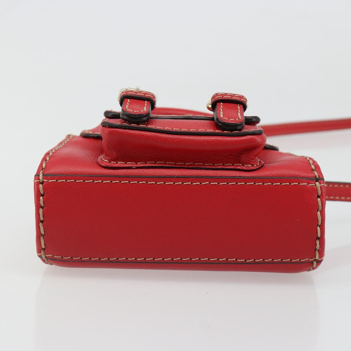 Chloe Hand Bag Leather 2way Red Gold Auth BA13481A - Jerrillo image 5