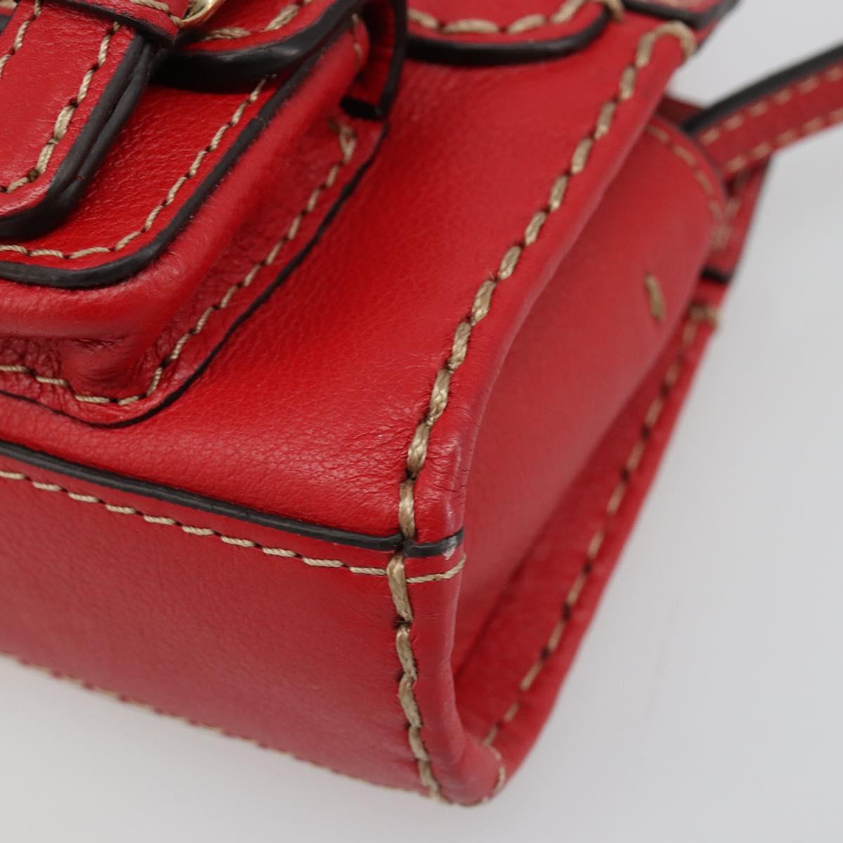 Chloe Hand Bag Leather 2way Red Gold Auth BA13481A - Jerrillo image 10