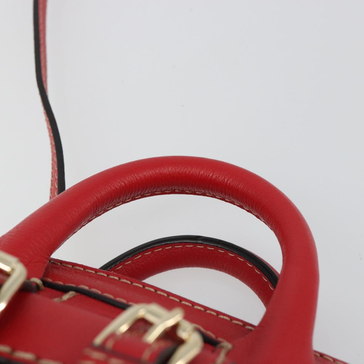 Chloe Hand Bag Leather 2way Red Gold Auth BA13481A - Jerrillo image 8