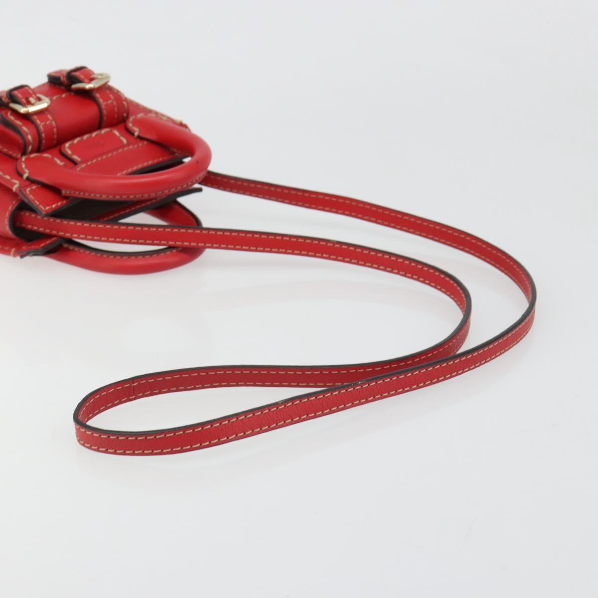 Chloe Hand Bag Leather 2way Red Gold Auth BA13481A - Jerrillo image 9