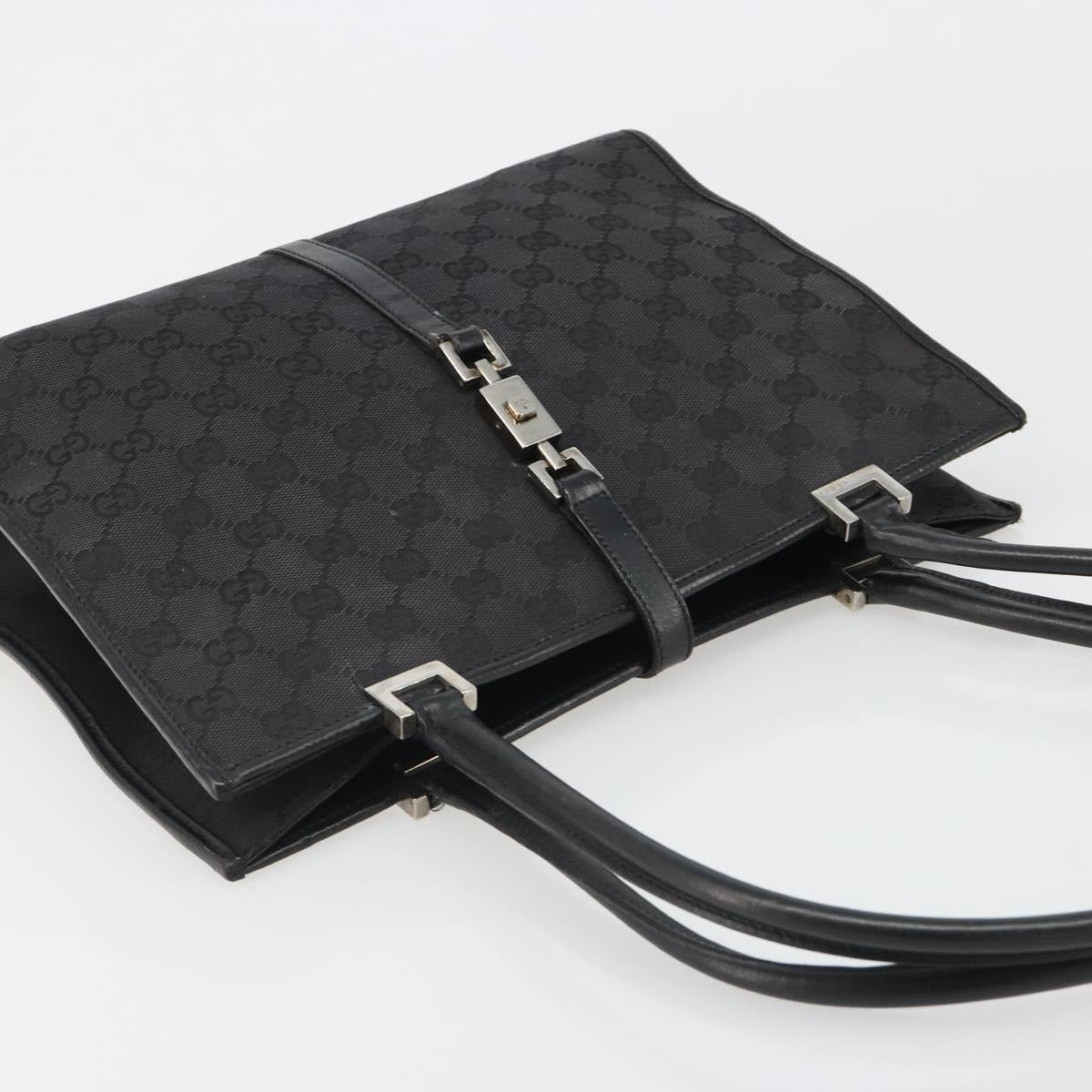 GUCCI GG Canvas Jackie Tote Bag Black Silver 002 1073 Auth BA13509A - Jerrillo image 6