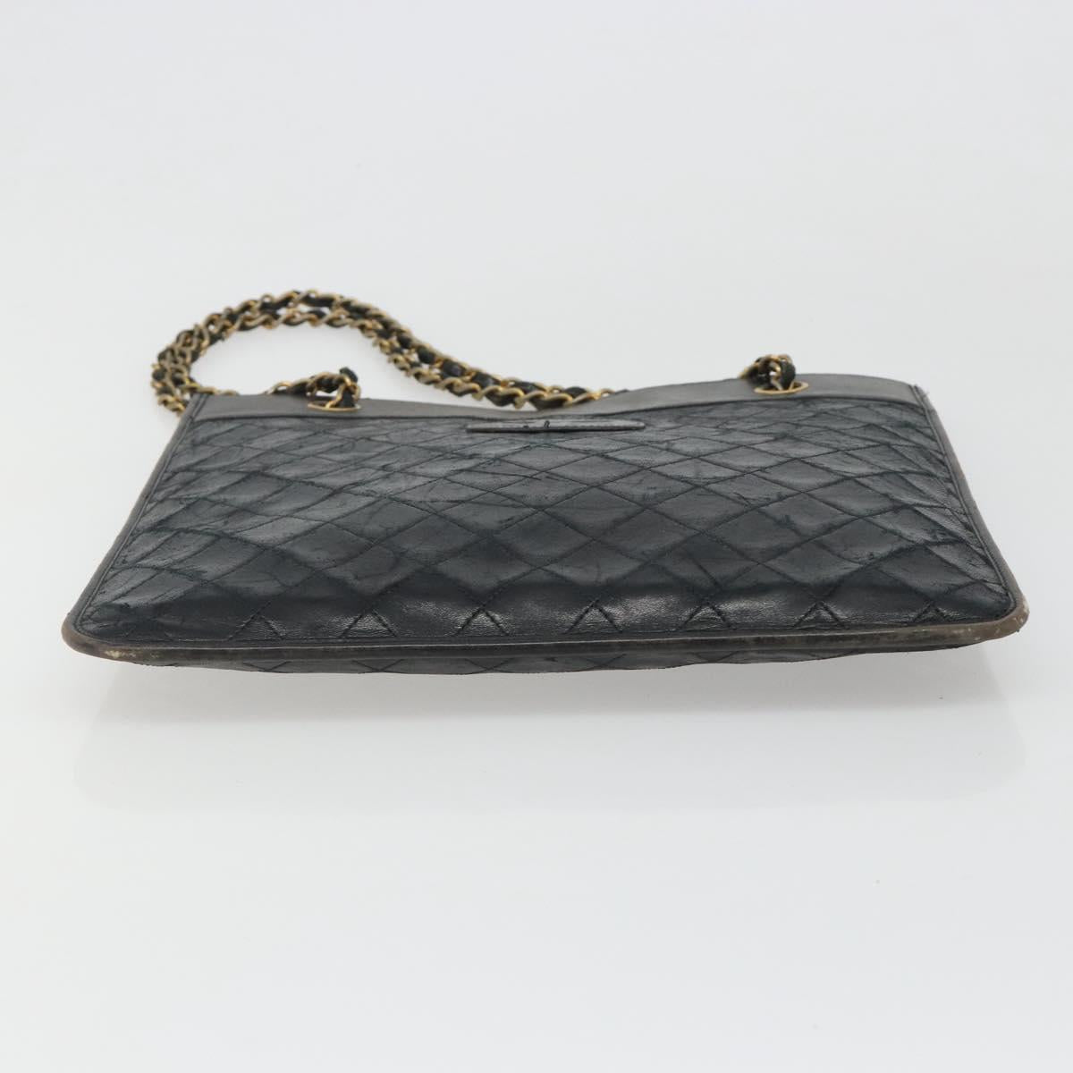 CHANEL Chain Tote Bag Lamb Skin Black Gold CC Auth BA13601 - Jerrillo image 10