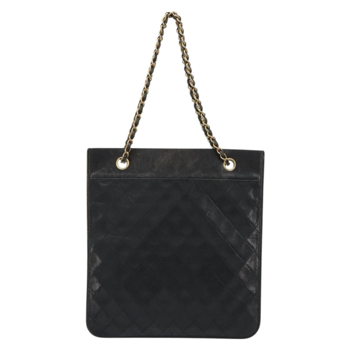 CHANEL Chain Tote Bag Lamb Skin Black Gold CC Auth BA13601 - Jerrillo image 3