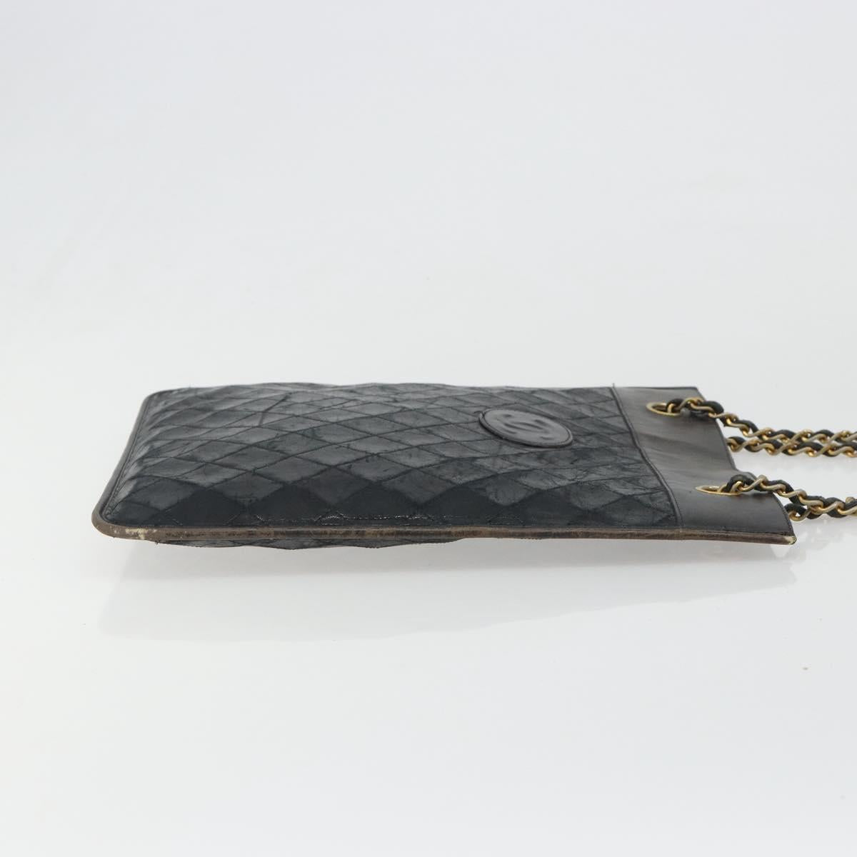 CHANEL Chain Tote Bag Lamb Skin Black Gold CC Auth BA13601 - Jerrillo image 4