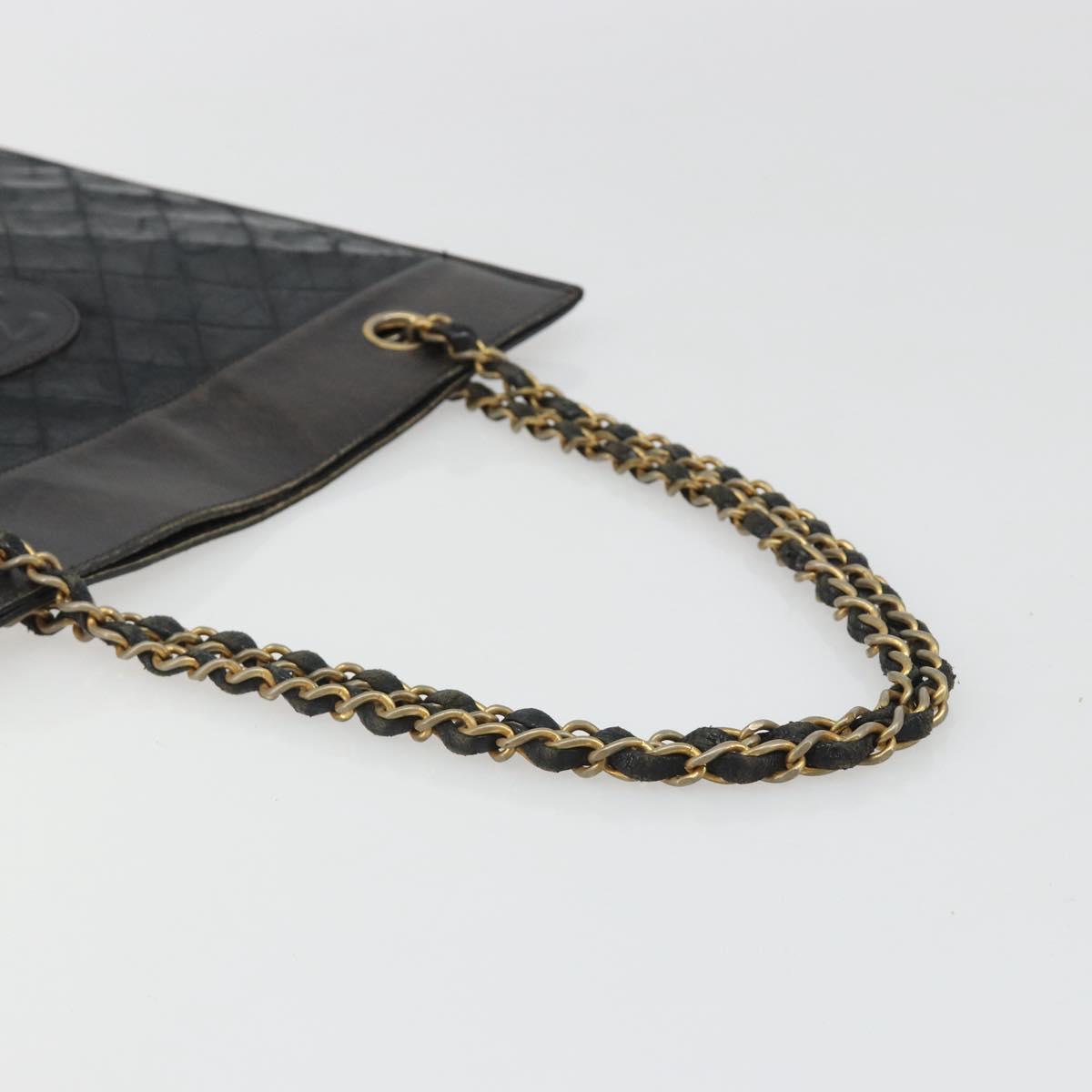 CHANEL Chain Tote Bag Lamb Skin Black Gold CC Auth BA13601 - Jerrillo image 7