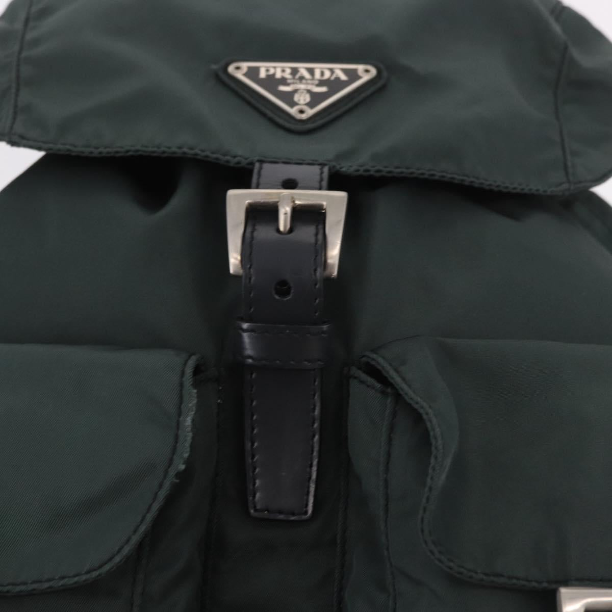 PRADA Backpack Nylon Green Silver Auth BA13603A - Jerrillo image 9