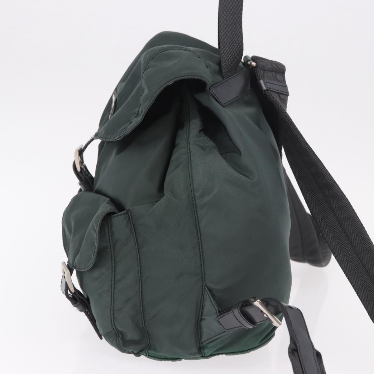 PRADA Backpack Nylon Green Silver Auth BA13603A - Jerrillo image 3