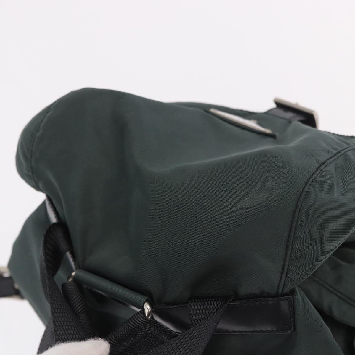 PRADA Backpack Nylon Green Silver Auth BA13603A - Jerrillo image 6