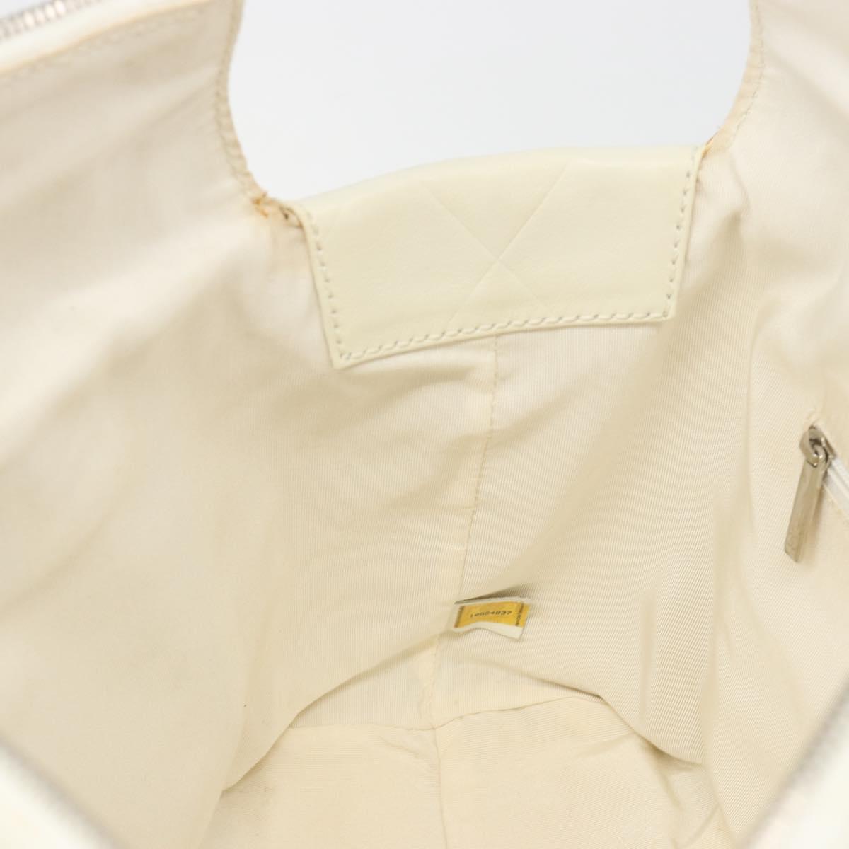 Borsa a mano CHANEL V Stitch in pelle di agnello bianca e argento con logo CC, codice BA13606V image 5