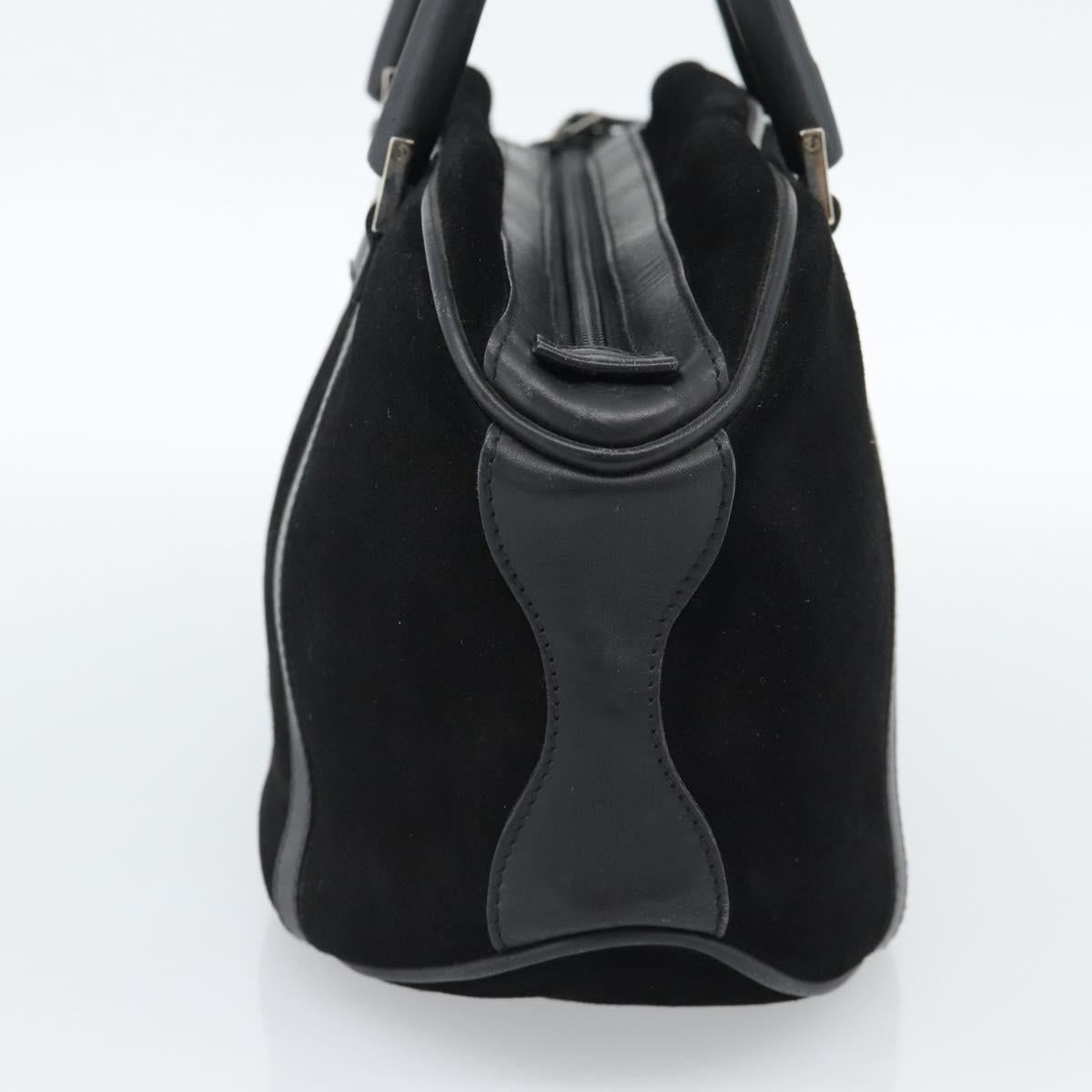 GUCCI Bamboo Hand Bag Suede Black Silver 002 1084 200047 Auth BA13607V - Jerrillo image 4