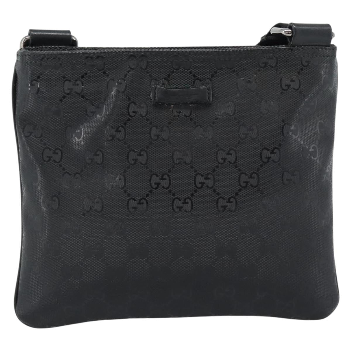GUCCI GG Implementation Shoulder Bag PVC Black Silver Auth BA13608 - Jerrillo image 2