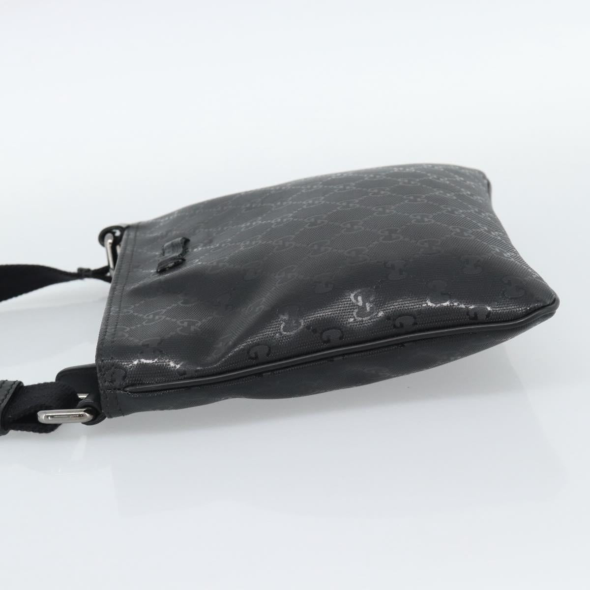 GUCCI GG Implementation Shoulder Bag PVC Black Silver Auth BA13608 - Jerrillo image 4