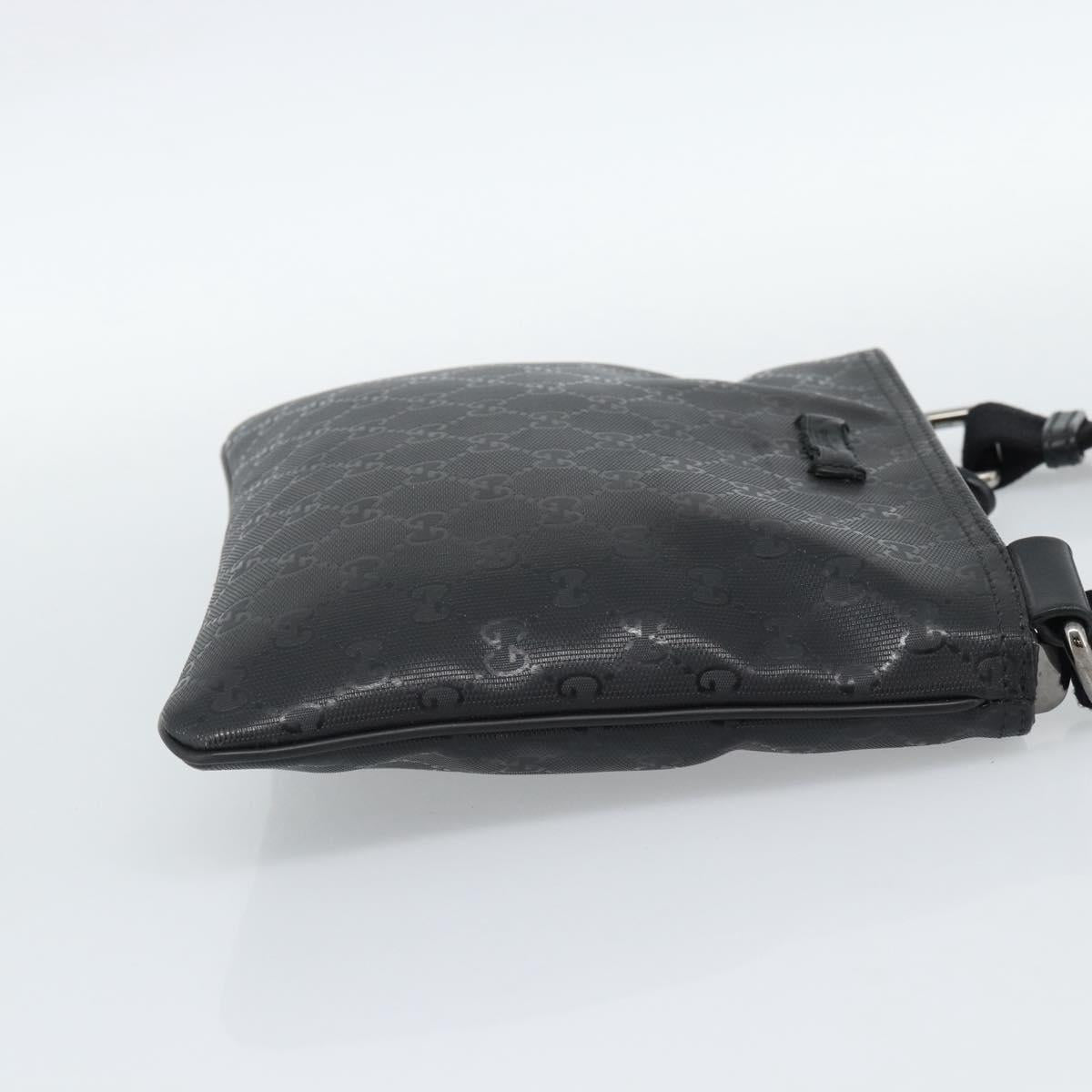 GUCCI GG Implementation Shoulder Bag PVC Black Silver Auth BA13608 - Jerrillo image 5