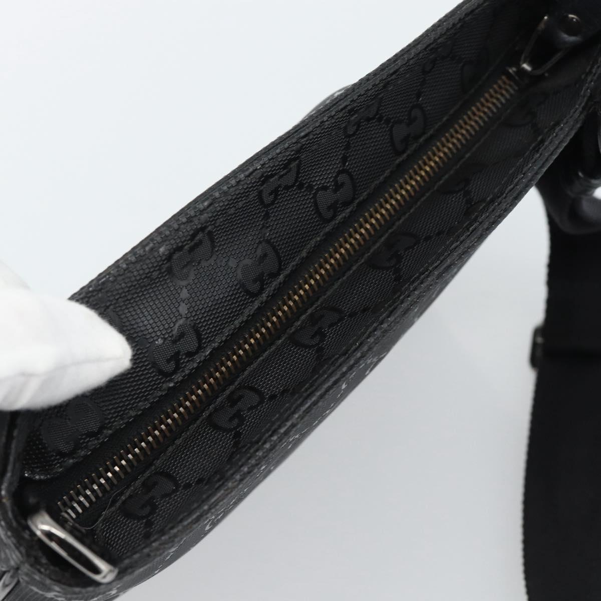 GUCCI GG Implementation Shoulder Bag PVC Black Silver Auth BA13608 - Jerrillo image 6