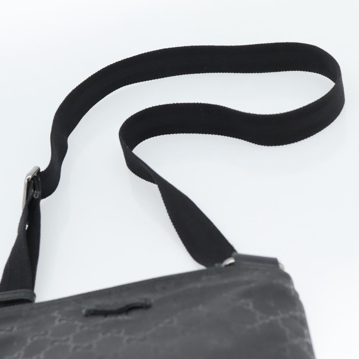 GUCCI GG Implementation Shoulder Bag PVC Black Silver Auth BA13608 - Jerrillo image 8